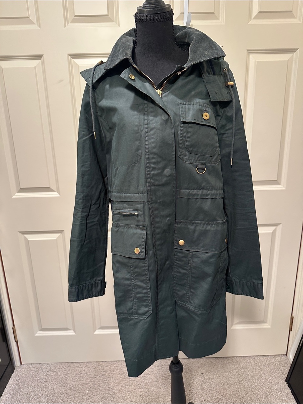 J. Crew Hunter Green Lightweight Utility Parka